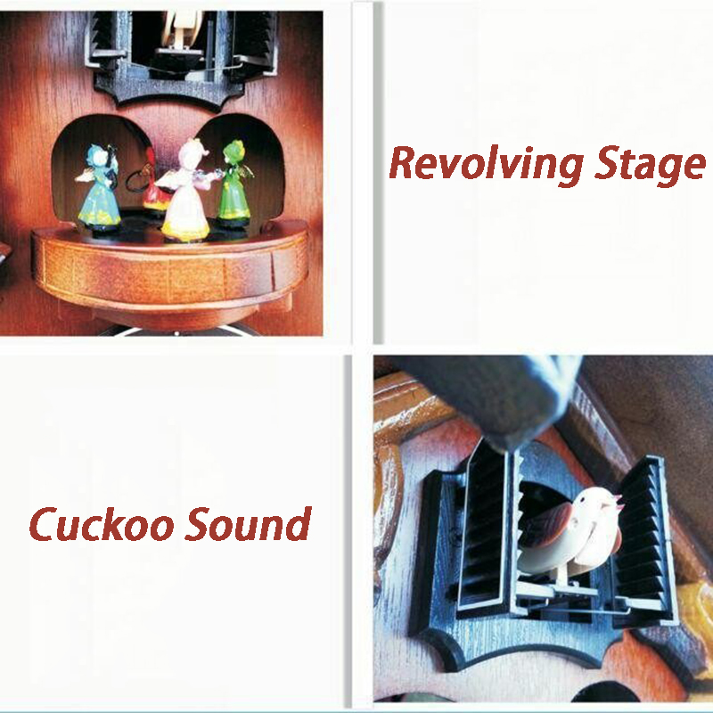 Cuckoo Wall Clock Solid Wood C - Resin Art Wall Clock のレビューと価格