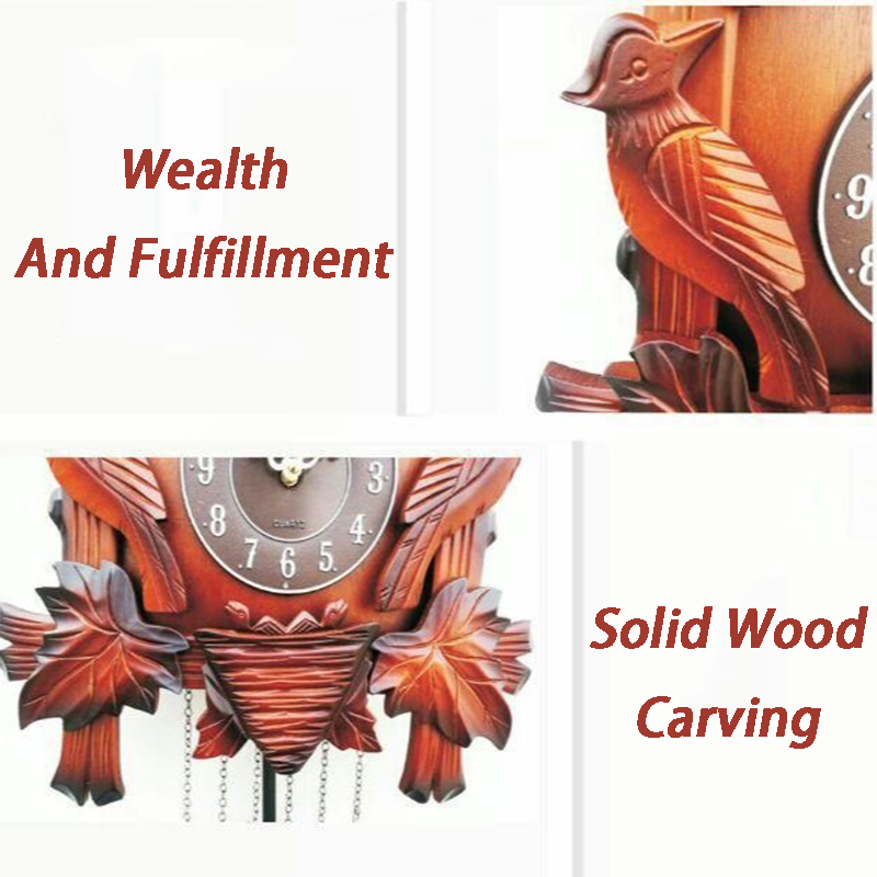 Cuckoo Wall Clock Solid Wood C - Resin Art Wall Clock のレビューと価格