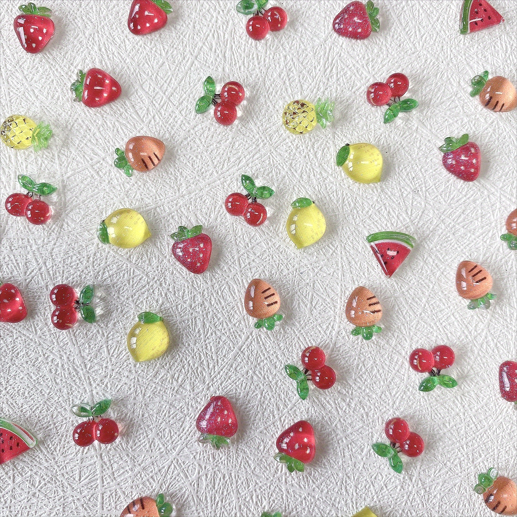 50pcs Resin Summer Fruit Carto - Resin Art Earrings Material のレビューと価格