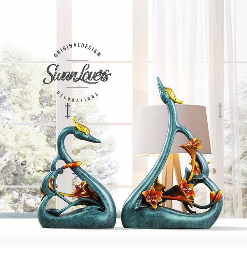 couples swan lovers art decora - Resin Art Gift For Anniversary のレビューと価格