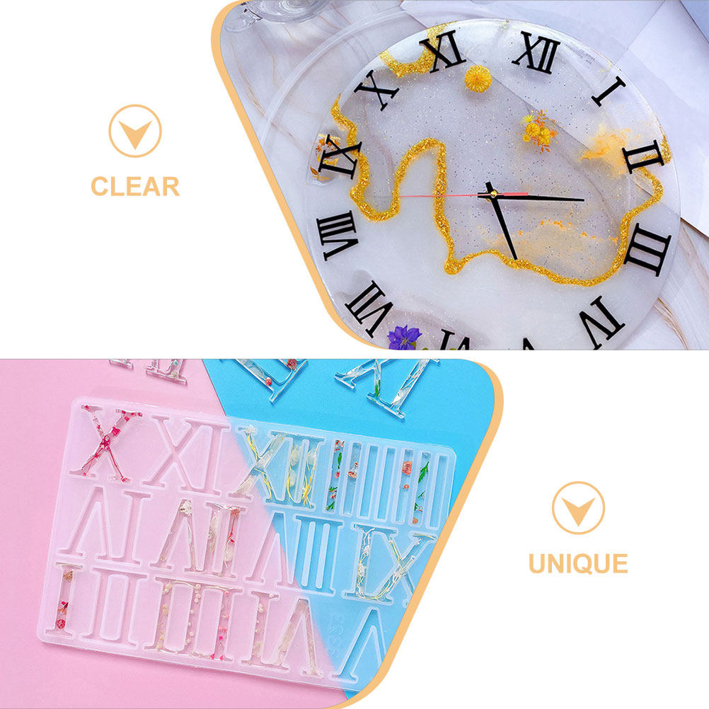 1Set Round Resin Silicone Cloc - Resin Art Wall Clock のレビューと価格