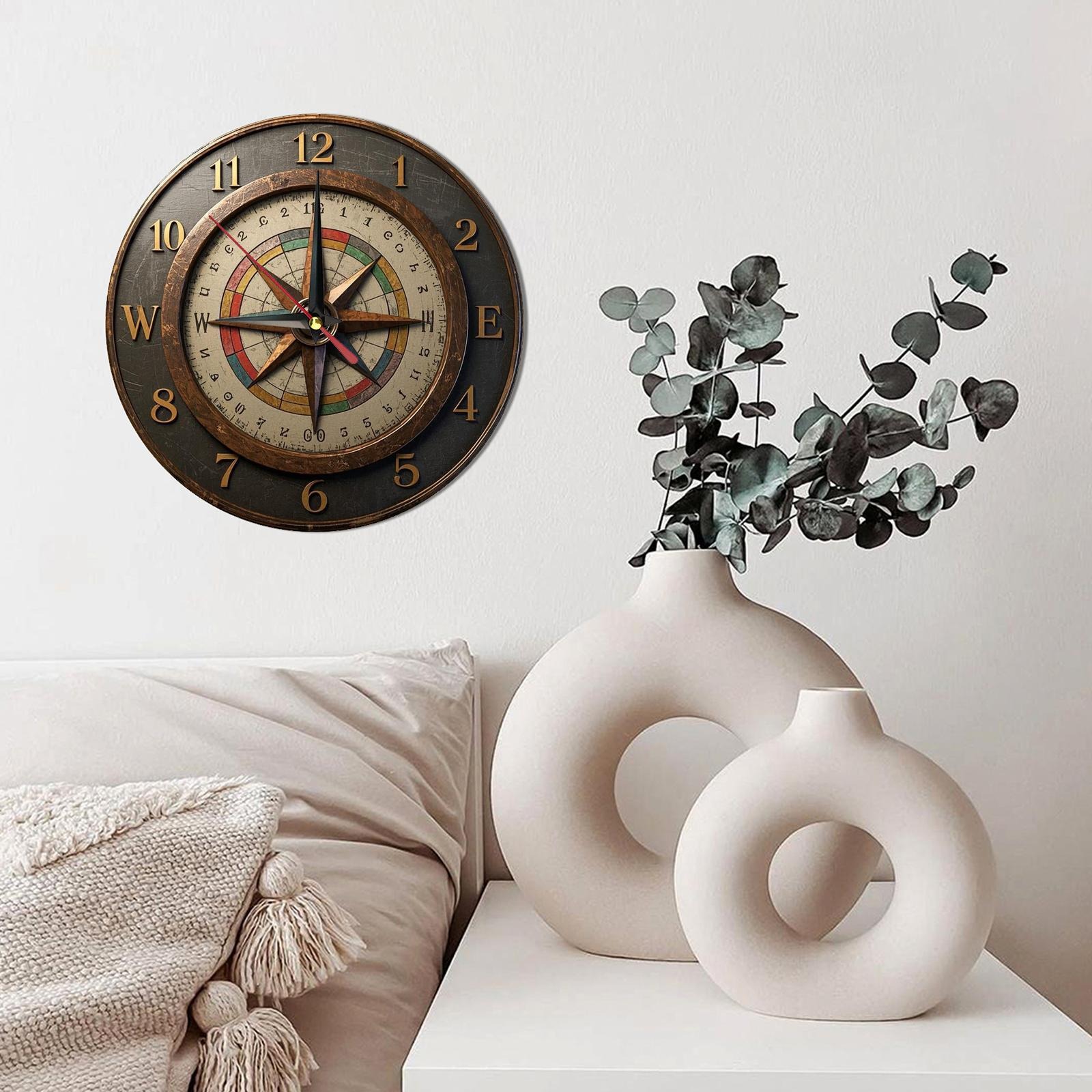 Rustic wooden wall - clock wit - Resin Art Wall Clock のレビューと価格