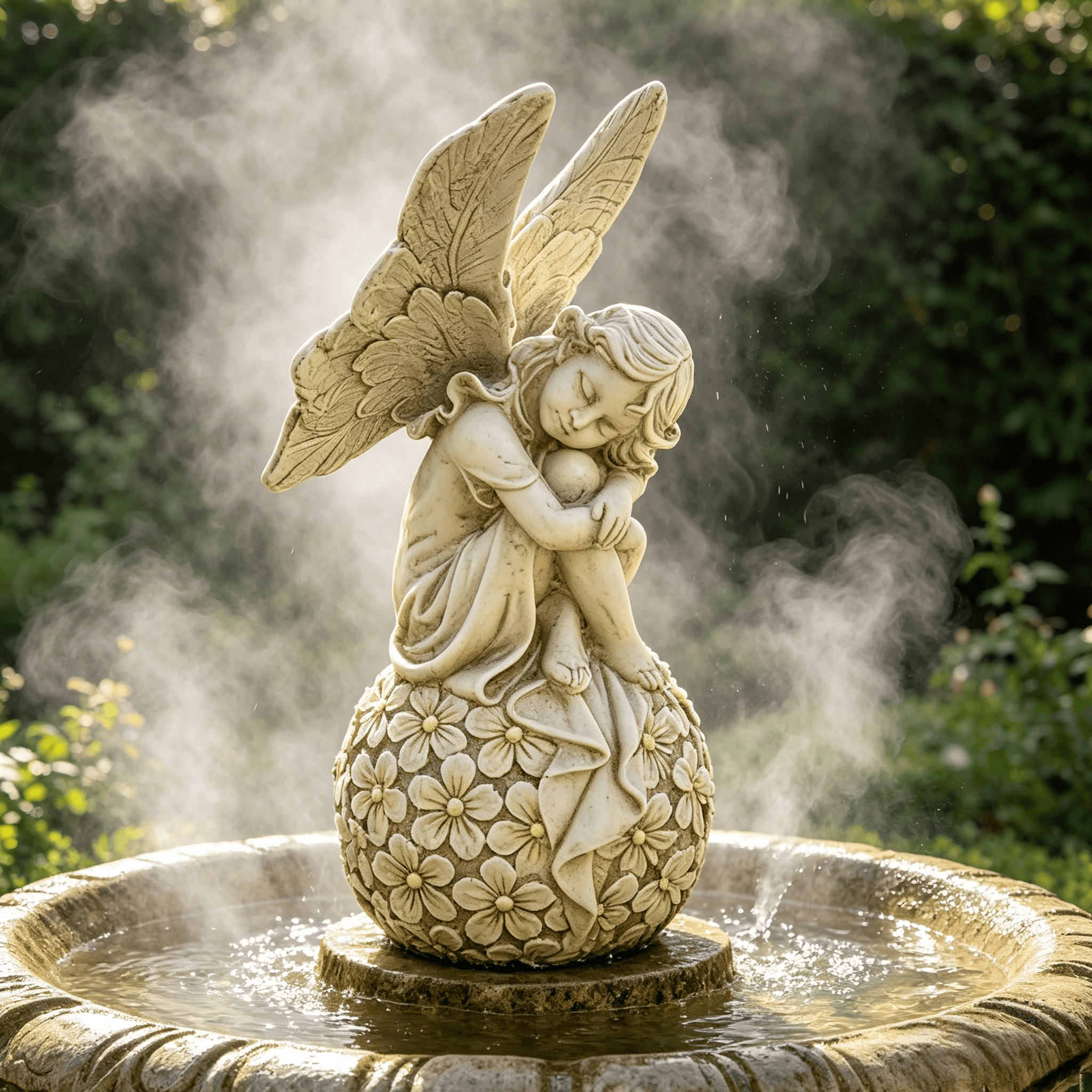 13.2-inch Garden Fairy Statue, - Resin Art Flowers のレビューと価格
