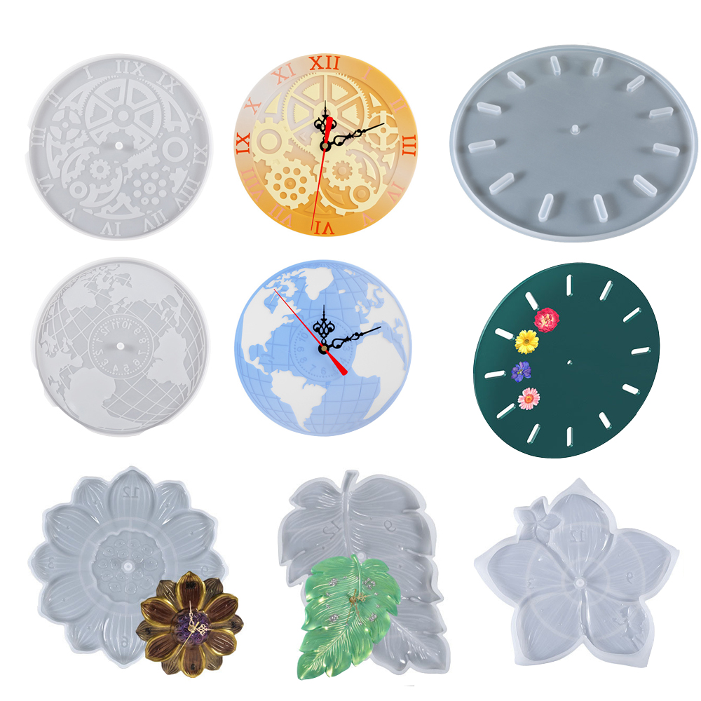 World Map Lotus Leaf Sakura Cl - Resin Art Wall Clock のレビューと価格