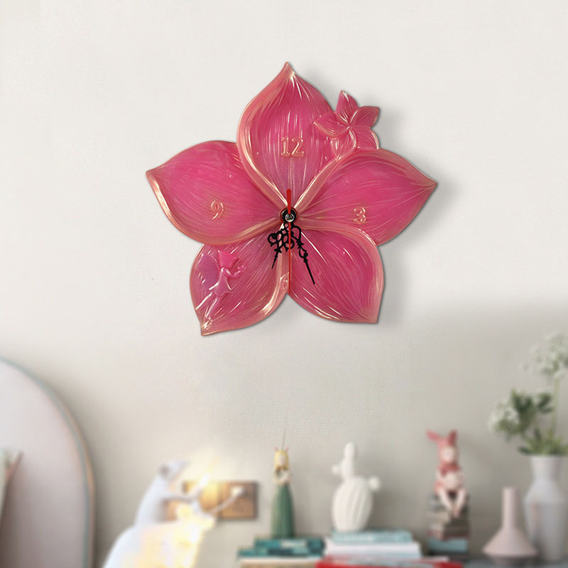 World Map Lotus Leaf Sakura Cl - Resin Art Wall Clock のレビューと価格