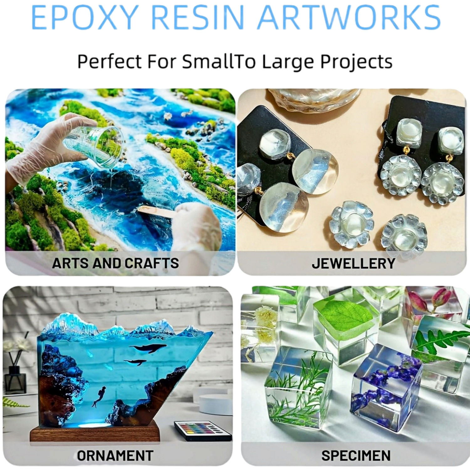 16.9oz Clear Epoxy Resin Kit C - Resin Art Epoxy のレビューと価格