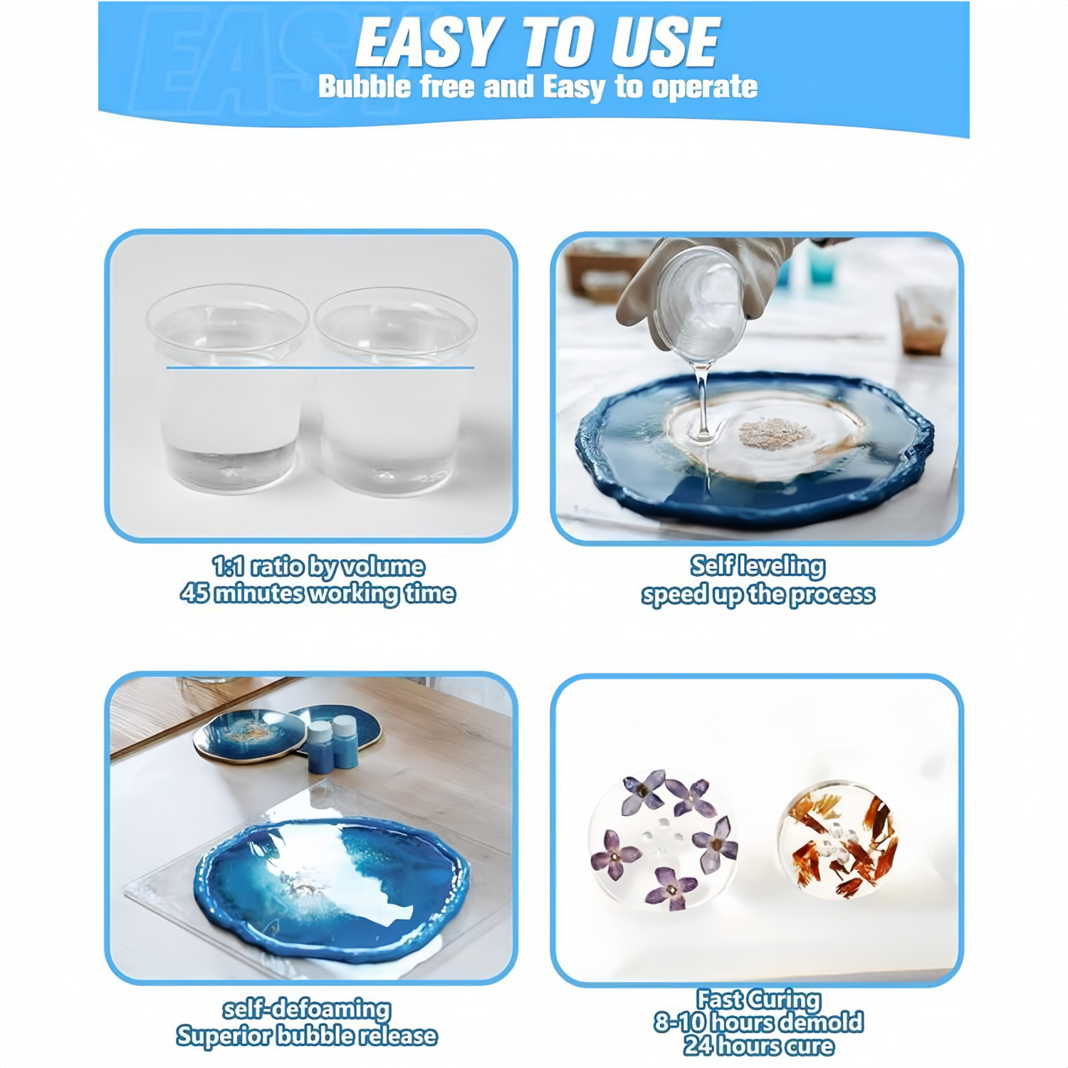 16.9oz Clear Epoxy Resin Kit C - Resin Art Epoxy のレビューと価格