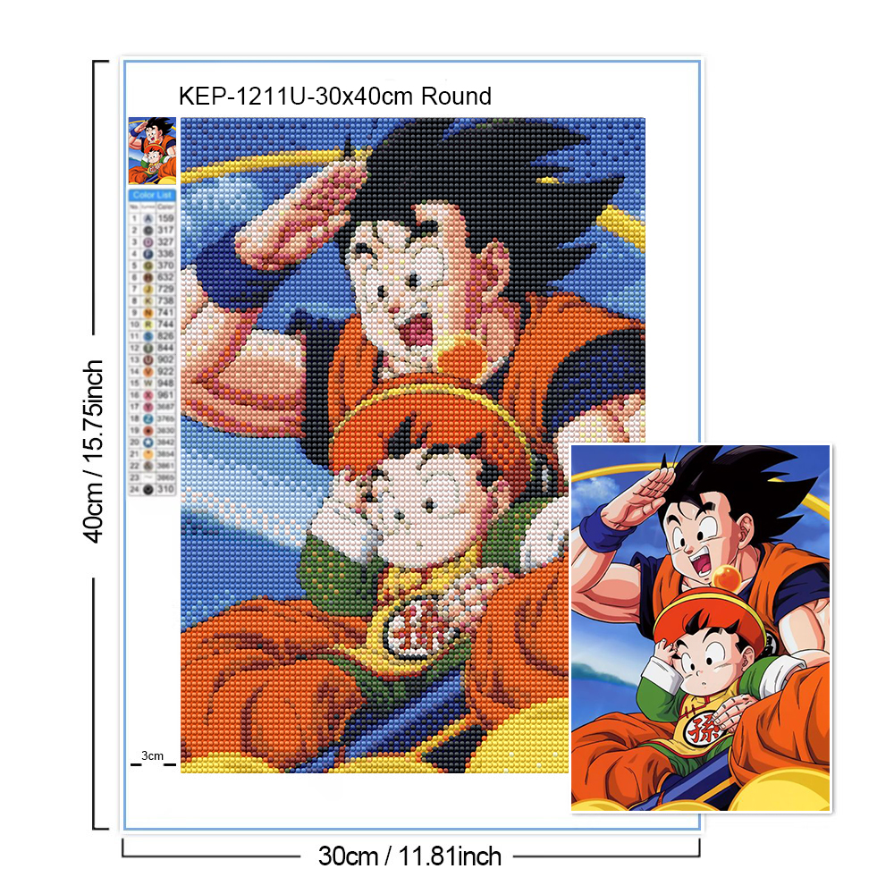 High-quality Diamond Painting  - Resin Art Goku のレビューと価格