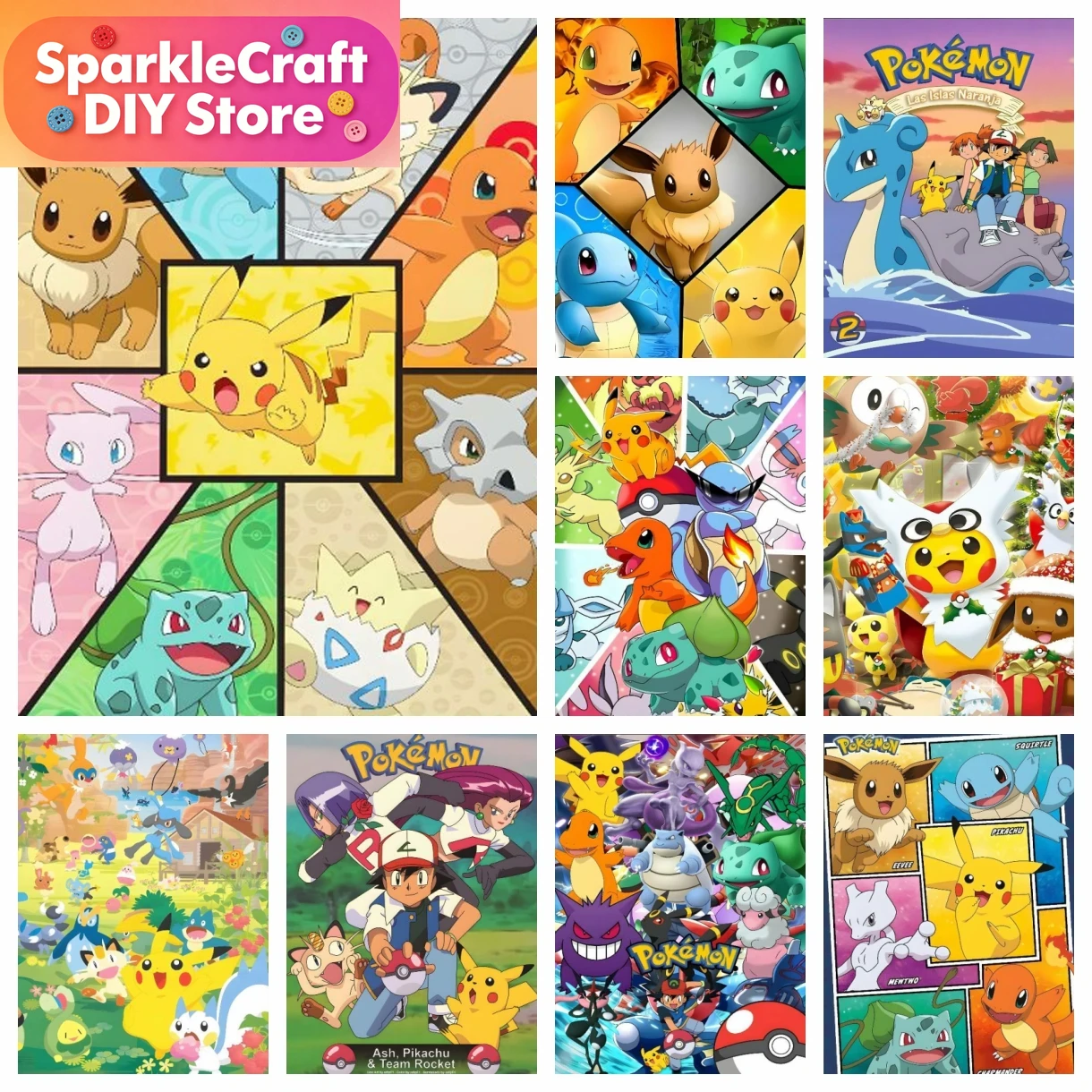 1pc frameless Cartoon Pokemon  - Resin Art Work のレビューと価格