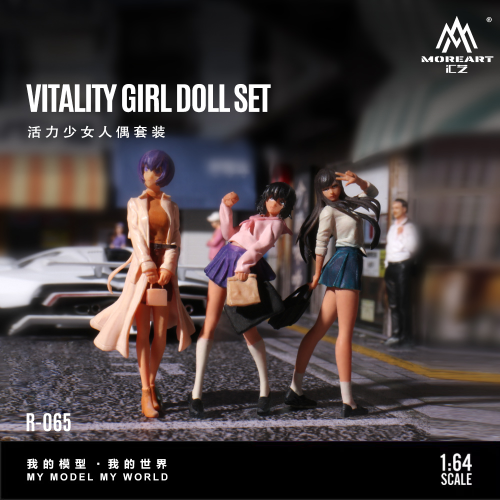 More Art 1:64 Dynamic Girl Dol - Resin Art Resin のレビューと価格