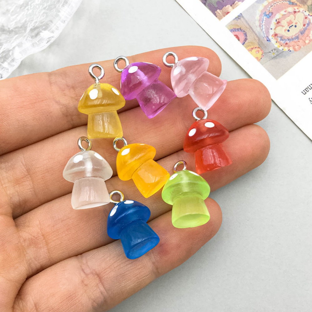 16pcs Luminous Mushroom Charms - Resin Art Essentials のレビューと価格