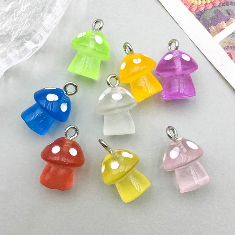 16pcs Luminous Mushroom Charms - Resin Art Essentials のレビューと価格