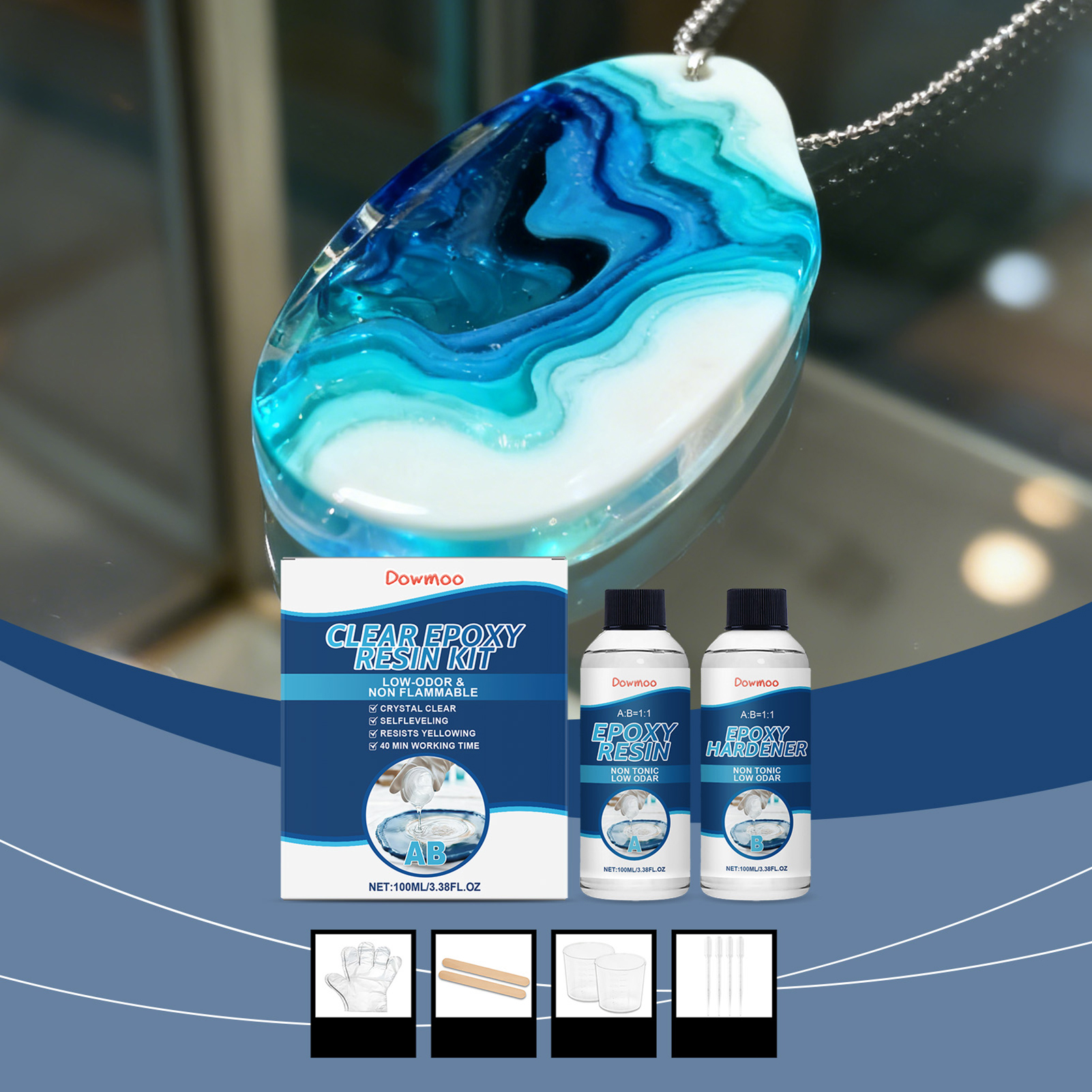 DIY Crystals Clear Epoxys Resi - Resin Art Epoxy のレビューと価格