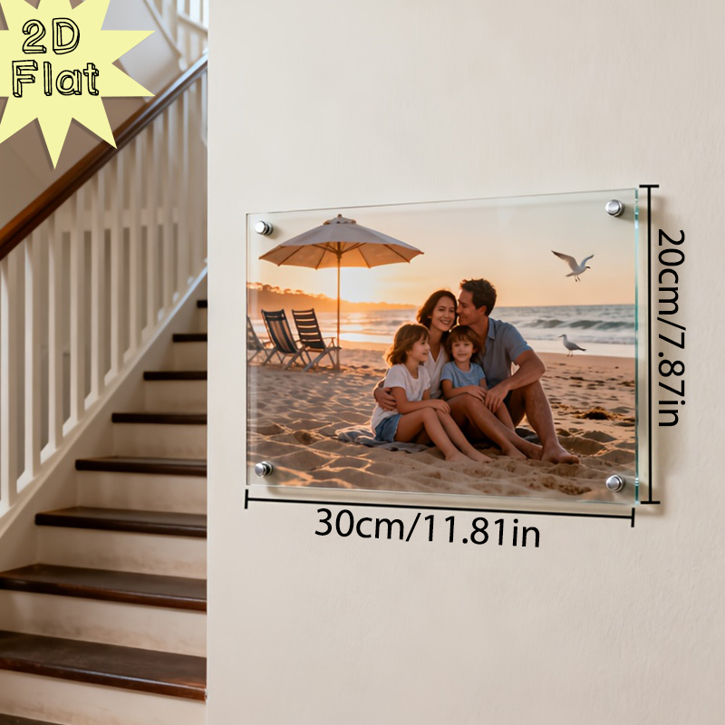 1Pc Custom Family Photo Acryli - Resin Art Gift For Anniversary のレビューと価格
