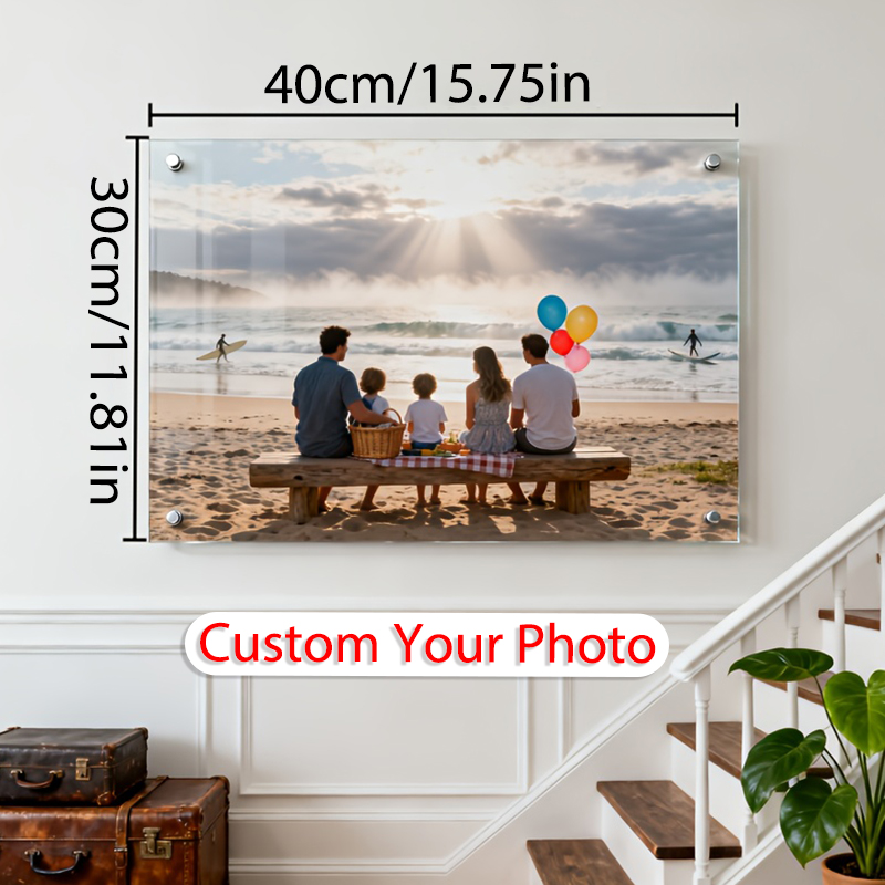 1Pc Custom Family Photo Acryli - Resin Art Gift For Anniversary のレビューと価格