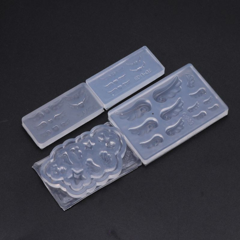 4Pcs DIY Mini Heart Wings Resi - Resin Art Earrings Material のレビューと価格