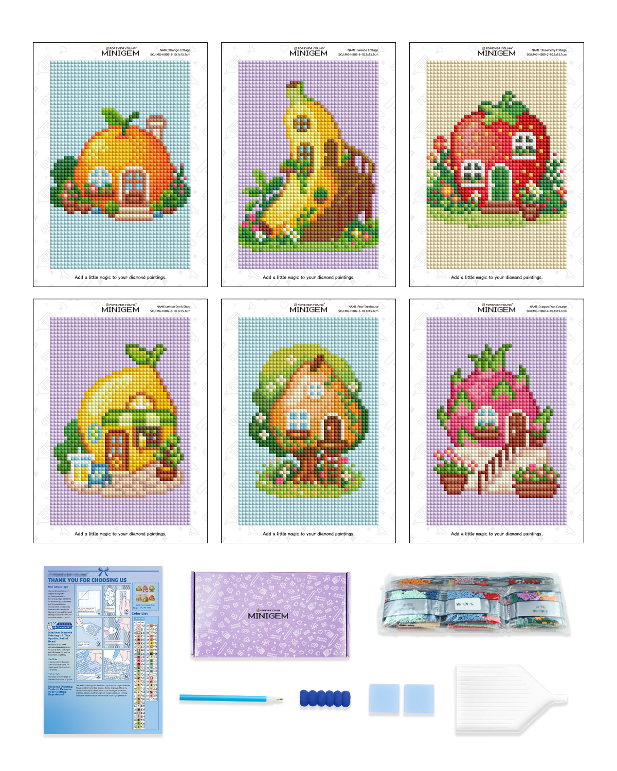 Forever Young Minigem 6PCS Fru - Resin Art Work のレビューと価格