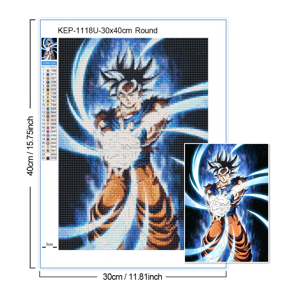 Japanese Anime Diamond Paintin - Resin Art Goku のレビューと価格