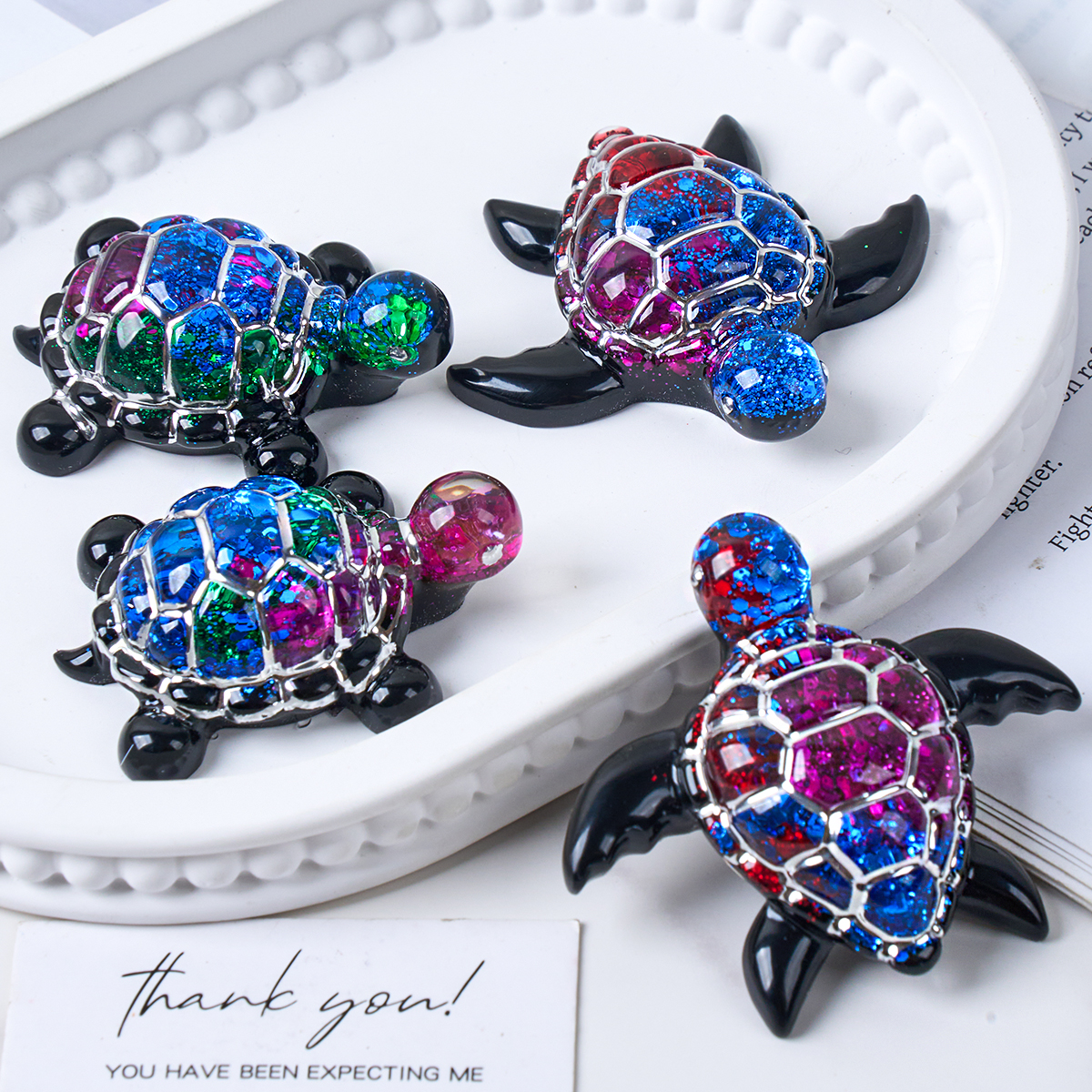 3D Sea Turtle Keychain Silicon - Resin Art Epoxy のレビューと価格