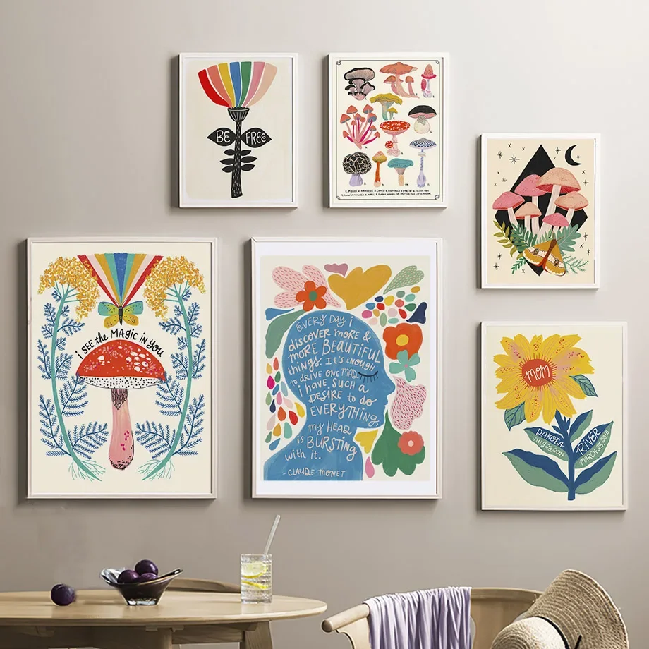 Boho Mushroom Butterfly Sunflo - Resin Art Quote のレビューと価格