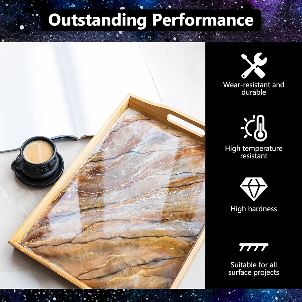 1000ml Crystal Clear Epoxy Res - Resin Art Epoxy のレビューと価格