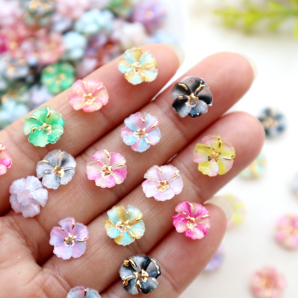 30pcs Mini Resin Flower Caboch - Resin Art Resin のレビューと価格