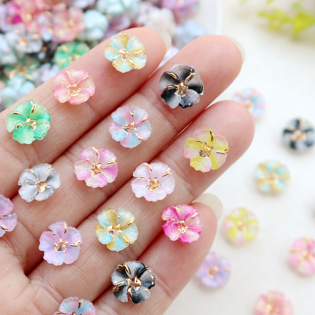 30pcs Mini Resin Flower Caboch - Resin Art Resin のレビューと価格