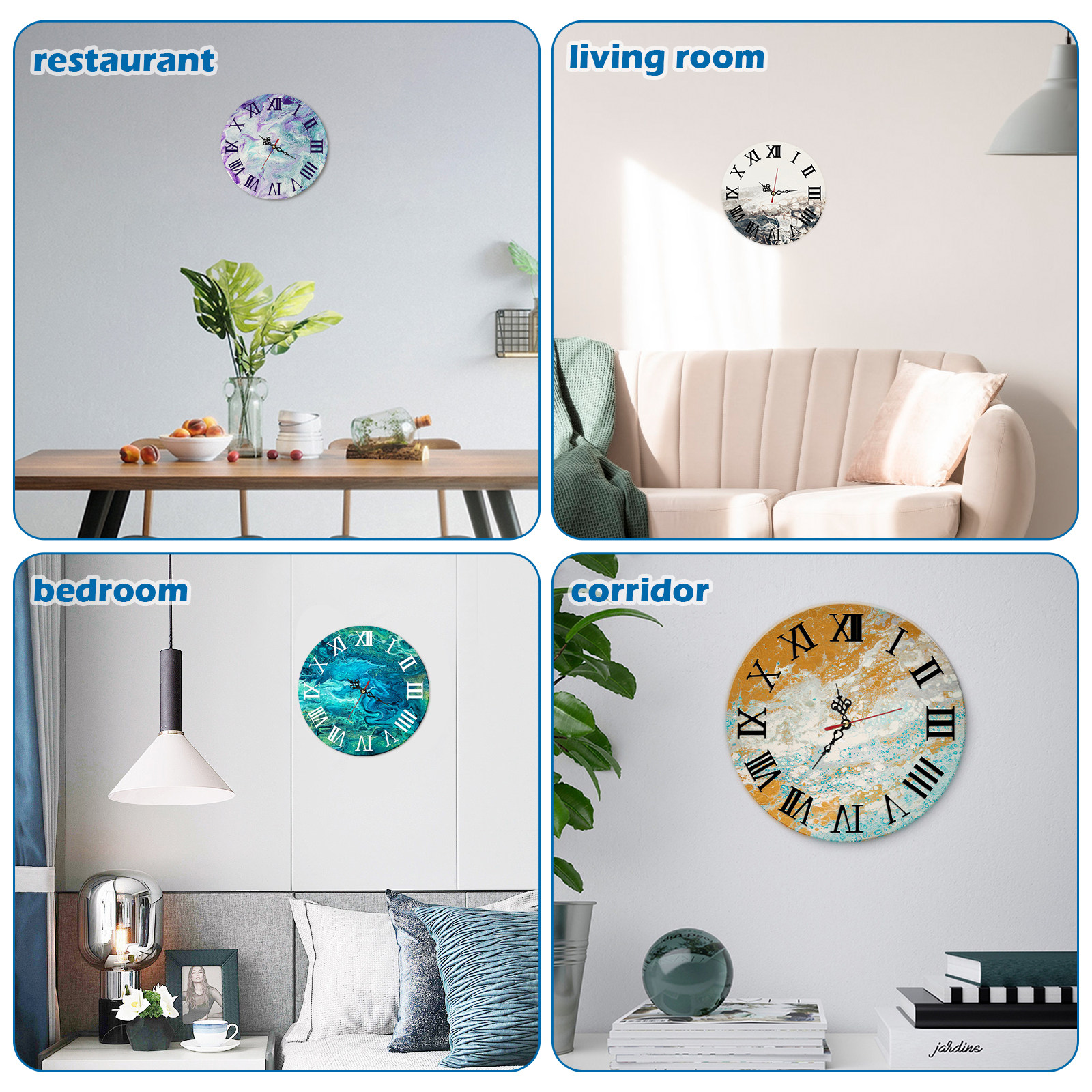 1Set Round Silicone Clock Dial - Resin Art Wall Clock のレビューと価格