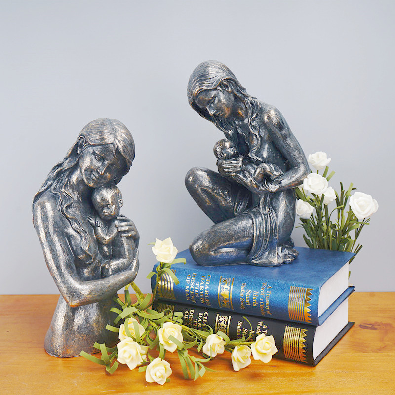 Mother Child Resin Sculpture H - Resin Art Gift For Anniversary のレビューと価格
