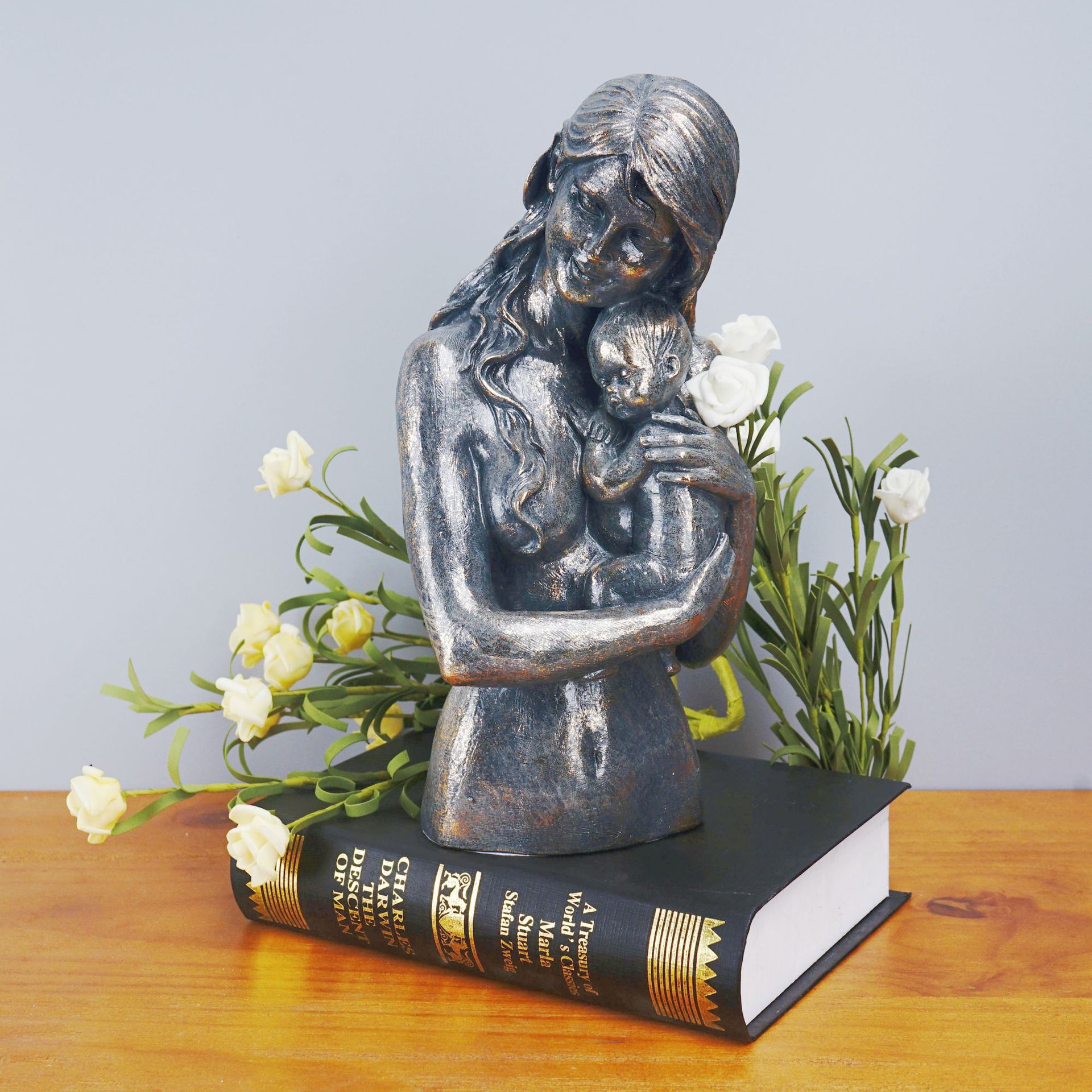 Mother Child Resin Sculpture H - Resin Art Gift For Anniversary のレビューと価格