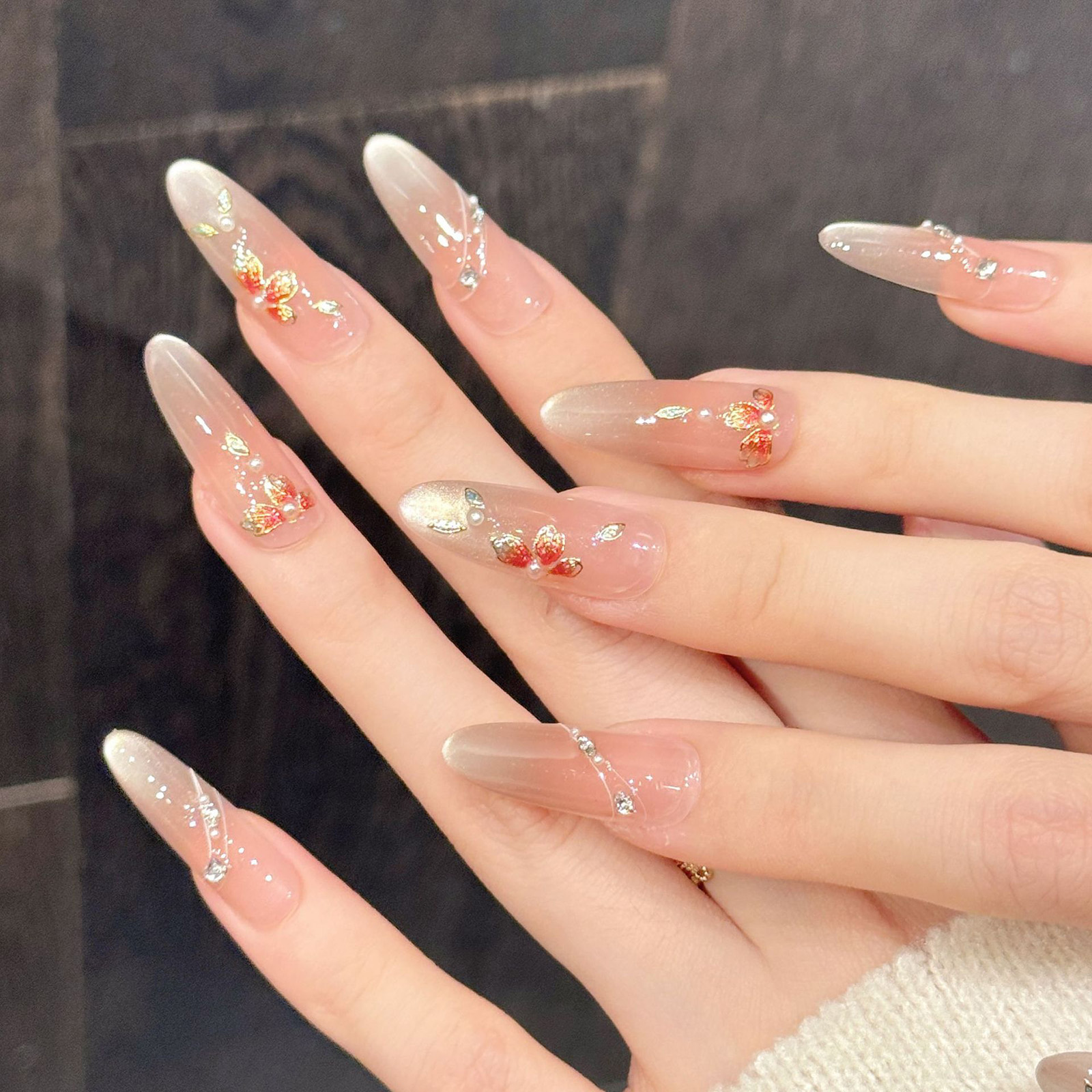 10pcs Handmade Fake Nails Pres - Resin Art Flowers のレビューと価格