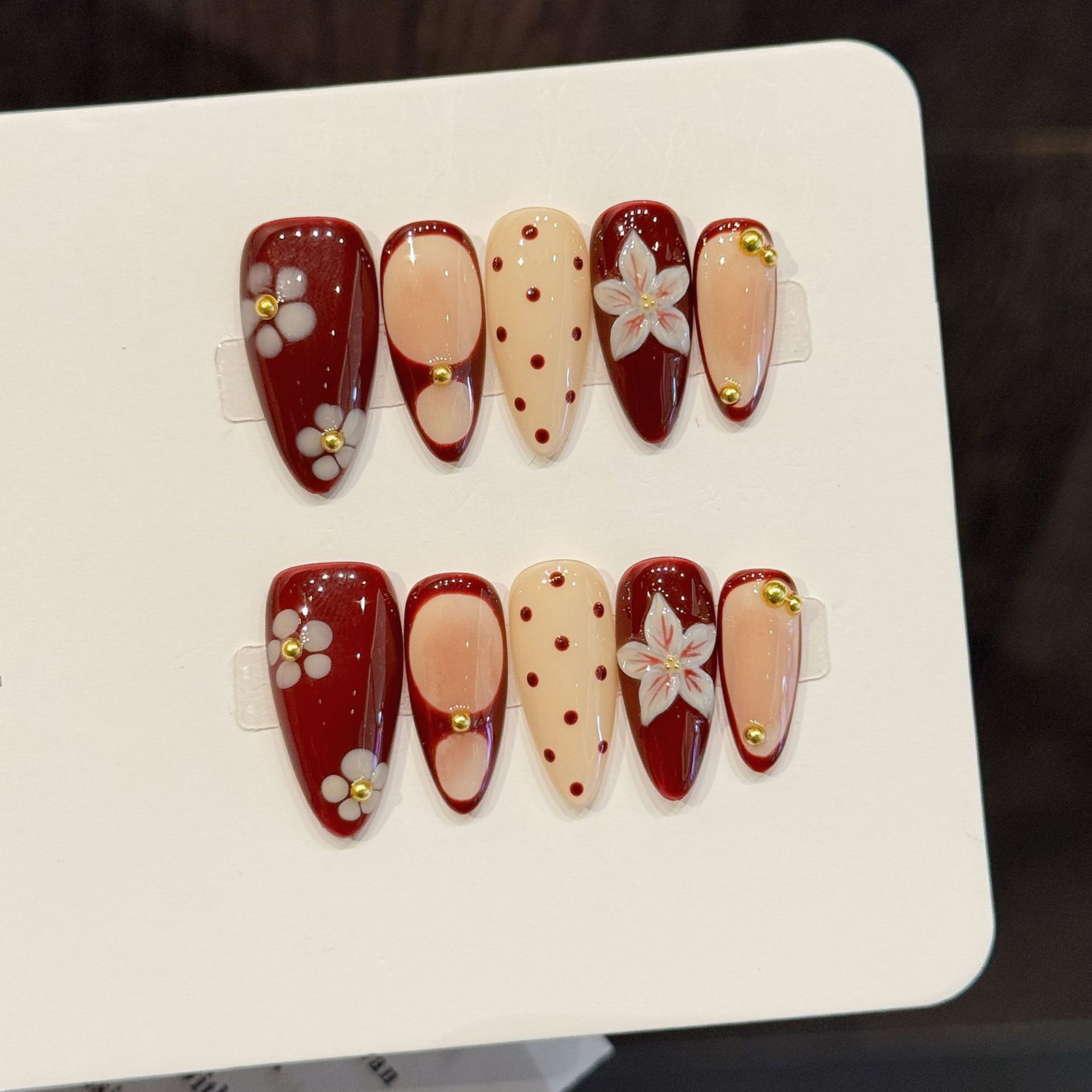 10pcs Handmade Wine Red French - Resin Art Flowers のレビューと価格