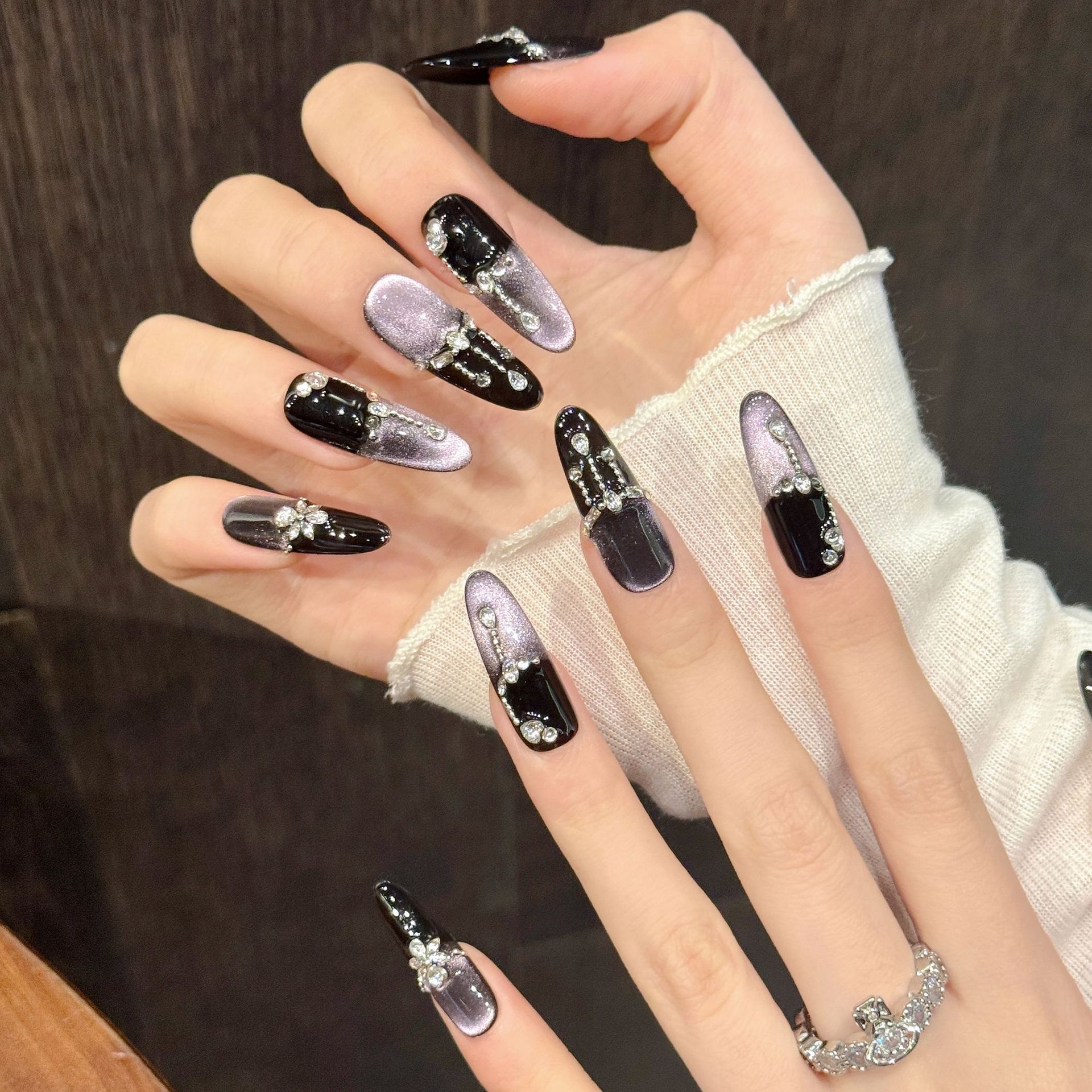 10pcs Black Purple French Styl - Resin Art Glitter のレビューと価格