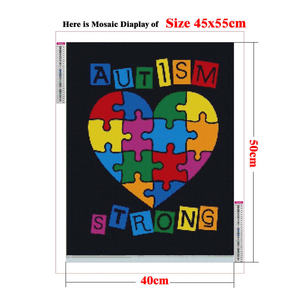 Autism Awareness Posters 5D Ad - Resin Art Quote のレビューと価格