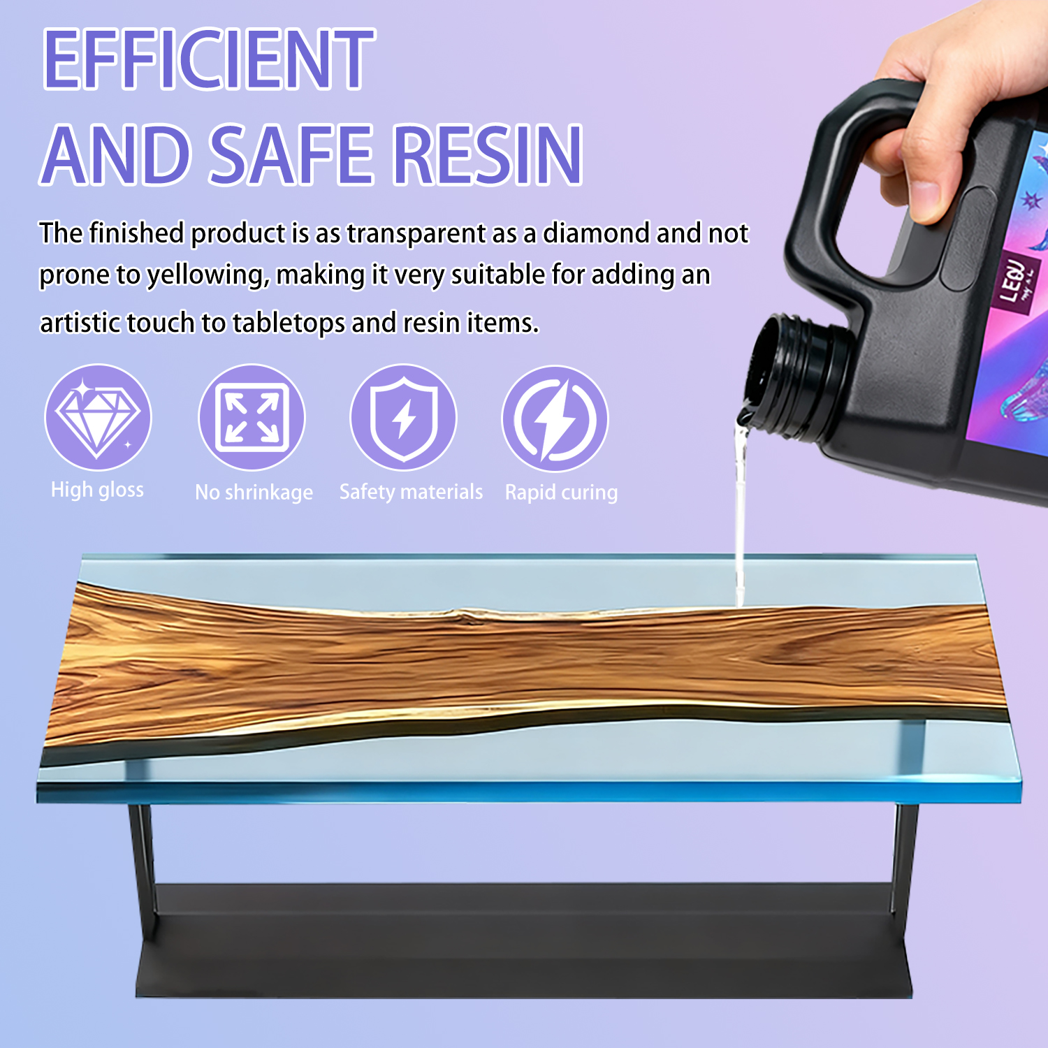1000g UV Resin Crystal Clear H - Resin Art Epoxy のレビューと価格